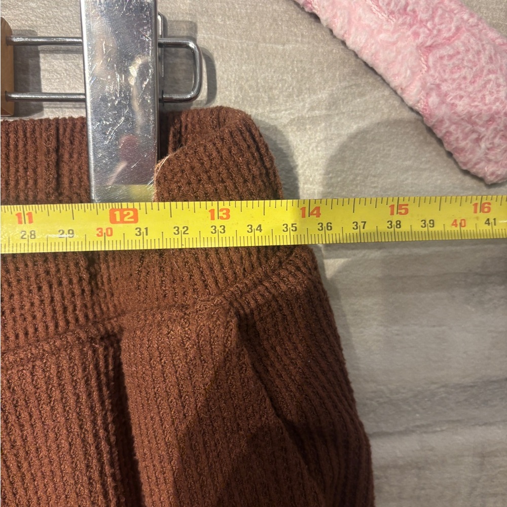 Aerie Waffle Cargo Joggers in Chocolate Brown - Picture 6 of 7